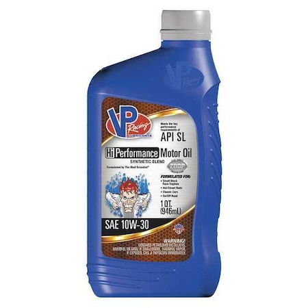 Vp Racing Fuels VP Synthetic 10W-30 Hi-Performance Motor Oil QT 2955